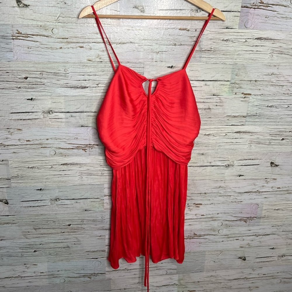 House of  Harlow 1960 pink mini dress ruched size medium